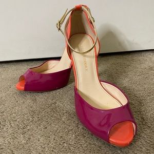 Audrey Brooke Patent Color-Block Pumps